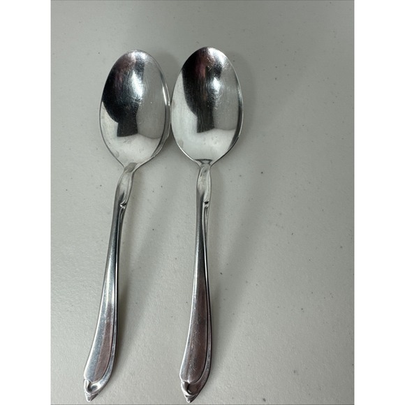Other - Oneida Oneidacraft Deluxe SHASTA Stainless Flatware 2 - Soup‎ Spoons 7"